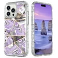 thumbnail image 2 of Allytechgroup for iPhone 17 Pro Max Case, 3 Layers Protection Slim Lightweight Shockproof Soft TPU & Hard Back Protective Bumper Cover Marble Shell, H, 2 of 7