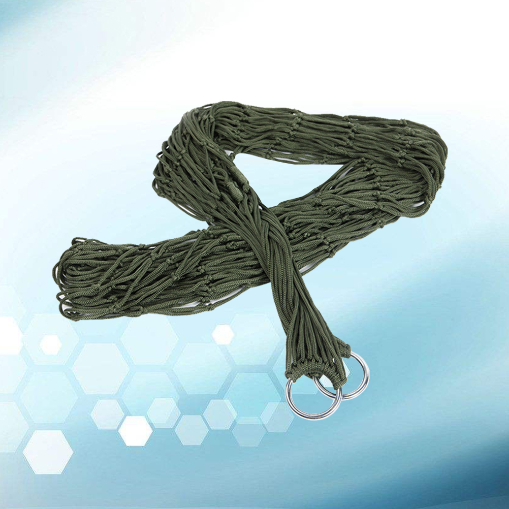 WHAMVOX 2-Pack Outdoor Leisure Sleeping Hammocks Hanging Beds for Camping Hunting Nylon Swing Bed, Army Green, 240x80cm