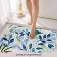 thumbnail image 6 of Navy Blue Leaves Doormat Outdoor Entrance 18"x30", Green Summer Botanical Absorb Moisture Dirt Door Mats, Non-Slip Rubber Backing Floor Mats Indoor, Low-Profile Front Door Rugs, 6 of 9