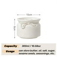thumbnail image 2 of 2 Pcs Ceramic Butter Dish 10.5oz, Jademall Countertop Butter Jar with Silicone Sealing Lid, Multifunctional Airtight Ceramic Butter Dish for Kitchen Dispensing Butter, Nuts, Seasonings - White, 2 of 8