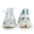 thumbnail image 4 of Teal Green White Graffiti Abstract Art Walking Shoes for Men Woman Lightweight Tennis Fashion Elastic Sports Shoes Cushion Basketball Shoes, 4 of 7
