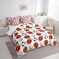 thumbnail image 2 of Castle Fairy Basketball Soccer Football Baseball Twin Bedding 7-Piece, Sport Ball Game Bedding Comforter Set, Multicolor White, 2 of 7