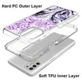 thumbnail image 3 of Moto G Stylus 5G 2021 Case, Rosebono Hybrid Bling Glitter Sparkle Epoxy Graphic Marble Colorful Silicone Skin Cover Armor Case for Moto G Stylus 5G 2021 (Purple), 3 of 6