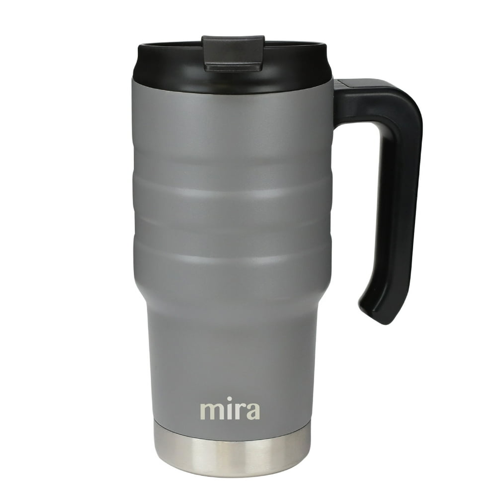 MIRA Stainless Steel Insulated Travel Car Mug Spill Proof Flip Lid