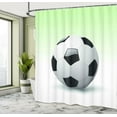 thumbnail image 5 of Ambesonne Sports Shower Curtain, Football Soccer Ball, 69"Wx70"L, Black and White, 5 of 5