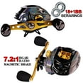 thumbnail image 3 of Carrete de Baitcasting Sunnimix 18+1BB Metal DW132WL Mano Izquierda, 3 of 8