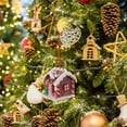 thumbnail image 4 of Gymnture 4pcs Gingerbread House Ornaments Xmas Tree Hanging Decorations Holiday Hanging Props, 4 of 10