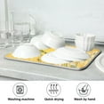 thumbnail image 7 of Flowers in Yellow Dish Drying Mat Microfiber Kitchen Mats Large Counter Absorbent Dish Pad Drainer Rack 18"x24", 7 of 7