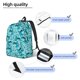 thumbnail image 3 of Disketp Shark Wearing Sunglasses print Canvas Backpack Lightweight Travel Daypack Student Rucksack Laptop Backpack-, 3 of 5