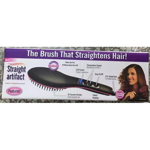Simply Straight ceramic bristle hair straightening electric brush