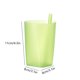 thumbnail image 3 of Vaso de plástico con pajita y tapa | Vaso para jugo fresco color caramelo | Boca gruesa y duradera | Pajita integrada | 10,9 x 8,9 x 8,9 cm | Ideal para jugo, agua, leche y verano, 3 of 5