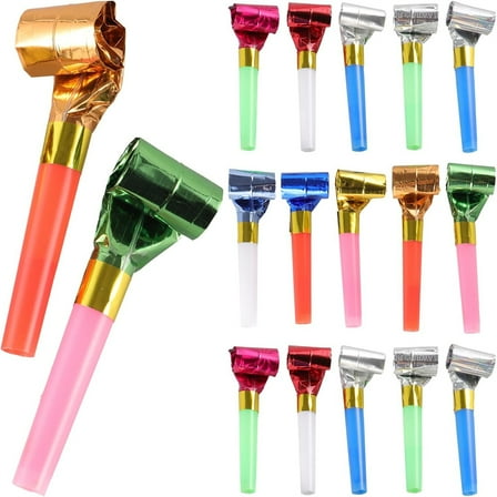 NOGIS 75 Pcs Blowouts Noisemakers Funny Party Blowouts Blow Horns Birthday Party Colorful Noisemakers Whistles Noise Makers for Birthday Sporting Events Graduation Wedding Party Supplies