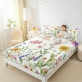 thumbnail image 4 of Feelyou Spring Flower Floral Bed Sheets, Fairy Tale Elf King Sheets, Cute Cartoon Butterfly Sheet Set, Ultra Soft Bedroom Decor, 4pcs, 4 of 7