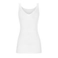 thumbnail image 4 of Summer Saving Wycnly Womens Tank Tops Plus Size Casual Knitted Ribbed Loose Tank Vest Summer Fashion Solid V-Neck Sleeveless Shirts Blouse White XXL, 4 of 6