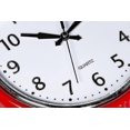 thumbnail image 3 of Retro Wall Clock 10 Inch Red Kitchen 50"s Vintage Design Round Silent Non Ticking Battery Operated Quality Quartz Clock, 3 of 5