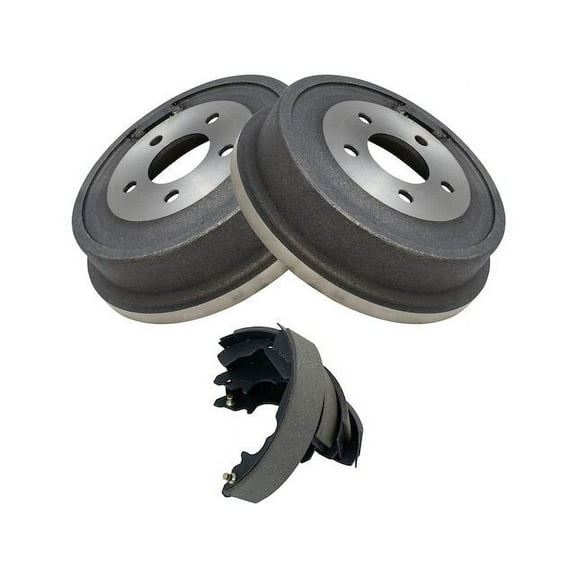 Rear Brake Drum and Brake Shoe Kit - Compatible with 2002 - 2007 Saturn Vue 2003 2004 2005 2006