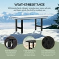 thumbnail image 5 of WestinTrends Ashore 7-Piece HDPE Outdoor Rectangular Patio Dining Table Set with Side Chairs, Black, 5 of 15