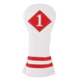 thumbnail image 2 of LOVIVER Club Headcover Equipment Driver Covers Shaft Protector Sleeves Anti Slip white red 1, 2 of 8