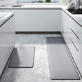 thumbnail image 2 of Alfombra de cocina impermeable Alfombra de piso Alfombra acolchada fatiga Gris 2 Piezas Sunnimix Alfombra de cocina, 2 of 7