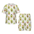 thumbnail image 1 of Balery Avocado Playing Music Conjunto de Pijama Infantil de Manga Corta con Estampado – Ropa de Dormir de Algodón Suave-Large, 1 of 6