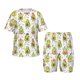 thumbnail image 1 of Balery Avocado Playing Music Conjunto de Pijama Infantil de Manga Corta con Estampado – Ropa de Dormir de Algodón Suave-Large, 1 of 6