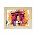 thumbnail image 1 of Arco de triunfo en Paris Francia dibujo a mano Unbranded Escritorio de madera 6x8 pulgadas marco de foto, 1 of 4