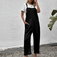 thumbnail image 2 of JINMGG Suspender Jumpsuits for Women Plus Size Solid Color Loose Leg Pant With Pocket Fashion Casual Womens Jumpsuits 50% Off Clearance, 2 of 8