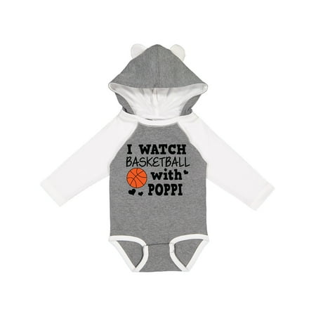 

Inktastic I Watch Basketball with Poppi Gift Baby Boy Long Sleeve Bodysuit