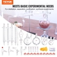 thumbnail image 2 of VEVOR Lab Distillation Kit, 3.3 Boro Lab Glassware Distillation Kit with 24, 40 Joint, 1000ml Essential Oil Distillation Apparatus Kit, 2 of 9