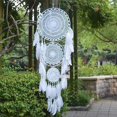 thumbnail image 2 of Attrape-rêves, style boho, avec 3 Cercles, Ressort Blanc, Tenture Murale, 127*35CM, 2 of 5
