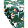thumbnail image 6 of INSPIRE CHIC Women's High Waisted Split Hem A-Line Floral Skirt S Satin Green, 6 of 6