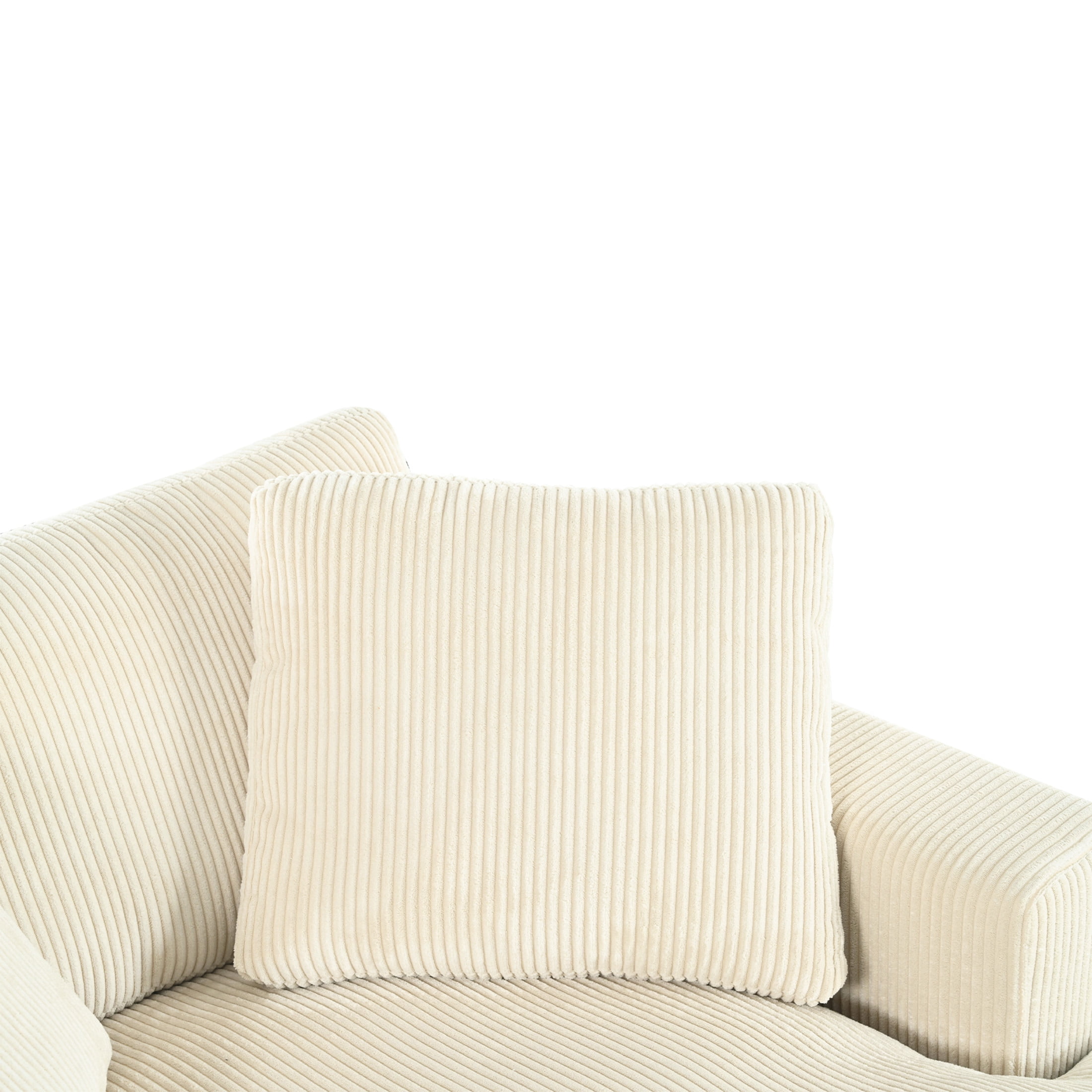 Christopher Knight Home 70.9" Classic Oversized Chaise Lounge Chair, Corduroy with Durable Frame, Beige