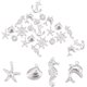 thumbnail image 1 of 1 caja de 80 dijes de estrellas de mar de 8 estilos, dijes de concha de ancla de acero inoxidable, dijes de animales marinos, 1 of 9