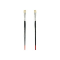 Creative Mark Powercryl Ultimate Acrylic Paint Brushes- Bright #10 Set of 2, Artist Paint Brushes, 3 Diameters of Synthetic Hair Filament, Fine Control of Heavy Acrylics, Water Soluble Oils, and More