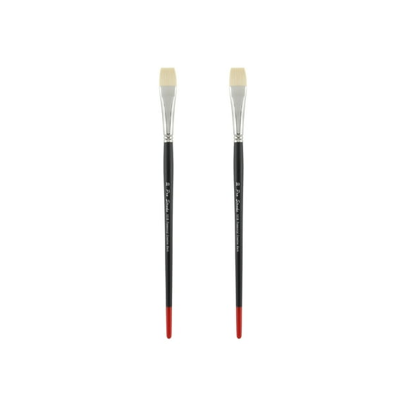 Creative Mark Powercryl Ultimate Acrylic Paint Brushes- Bright #10 Set of 2, Artist Paint Brushes, 3 Diameters of Synthetic Hair Filament, Fine Control of Heavy Acrylics, Water Soluble Oils, and More