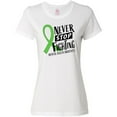 thumbnail image 3 of Inktastic Never Stop Fighting Mental Health Awareness Green Ribbon Women's T-Shirt, 3 of 5