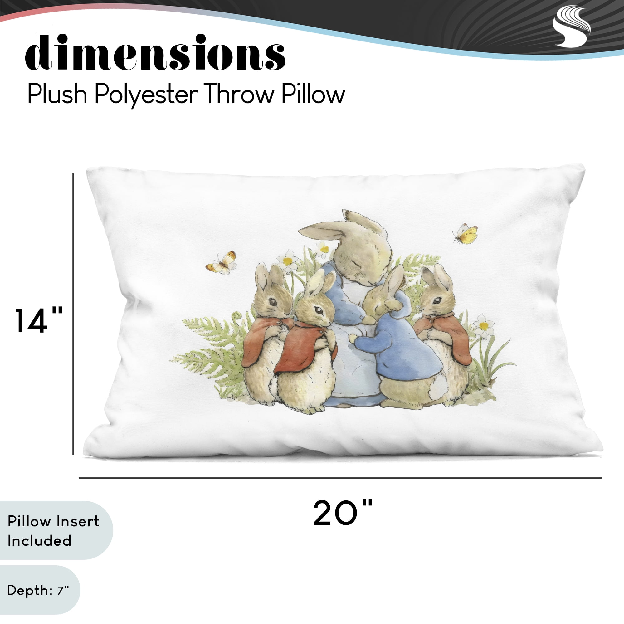 Stupell Industries Hugging Mother Rabbit Decorative Printed Throw Pillow, design by Arlington Prints