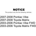 thumbnail image 2 of Front Inner Steering Tie Rod End TOR-EV800058 For Toyota Matrix Pontiac Vibe, 2 of 2