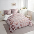 thumbnail image 3 of Feelyou Fashion Leopard Print Bedding Comforter Set 7pcs for Kids, Cartoon Cheetah Animal Queen Bedding Sets, Rosy Brown Queen Sheet Sets, Luxury Bedroom Decor, 3 of 7