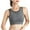 Gray, variant on Utoimkio Sports Bras for Women Pack Women Yoga Solid Sleeveless Cold Shoulder Casual Tanks Blouse Tops Intimates