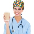 thumbnail image 6 of Working Cap Scrub Cap with Sweatband Adjustable Unisex Women Tie Back Hat Nurse Surgical Caps, 6 of 10