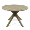 thumbnail image 5 of GDF Studio Geelong Outdoor Acacia Wood 5 Piece Dining Set with Cushion, Gray and Dark Gray, 5 of 13