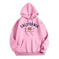 thumbnail image 1 of WEAIXIMIUNG Robe Sweat-Shirt Femme Décontractée Col Rond Poche Imprimé Lettre Anglaise Hoodie, 1 of 3