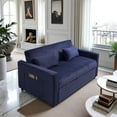 thumbnail image 3 of Futon Sofa Bed,3-in-1 Multi-Functional Corduroy Sleeper Couch Pull-Out Bed,Adjustable Backrest and Pillows, 3 of 7