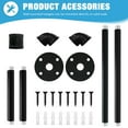 thumbnail image 3 of Urban Deco Industrial Pipe Clothes Rack,2 Set Multi-purpose Wall Mounted,Heavy Duty Detachable Hanging Clothes Rack for Closet Rod (Black,2 Base), 3 of 7