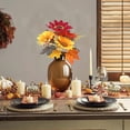 thumbnail image 4 of Fall Artificial Flowers,13 Inch Silk Sunflower Bouquets,Fake Fall Leaves Stems,Fake Sunflower with Maple Leaves,Artificial Sunflower Bouquet for Kitchen Living Room Office Farmhouse Decor,Red, 4 of 4