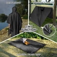thumbnail image 4 of PTEROMY Poncho Pluie à Capuche pour Adulte avec Poche, Imperméable Imperméable Unisexe Léger pour la Randonnée Camping d'Urgence (Noir), 4 of 15