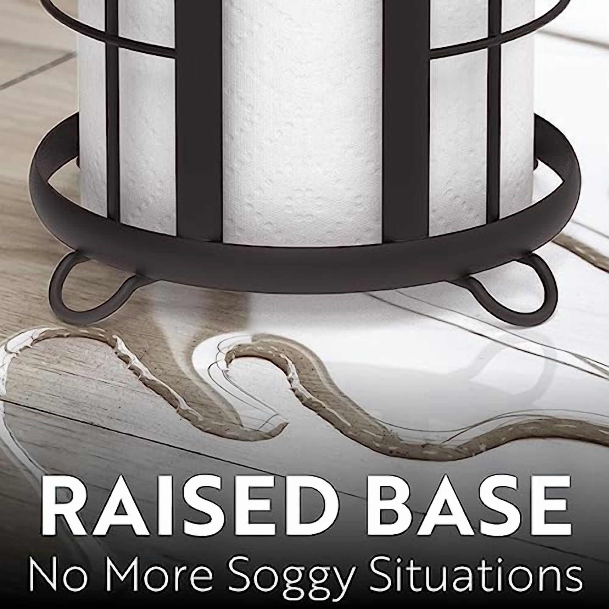 , Trending Black Toilet Paper Holder, Freestanding Bathroom Tissue Organizer, Minimalistic Storage Solution, Modern & Stylish Design [Holds MEGA Rolls]