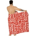 thumbnail image 4 of HAPPY BAY Men's Pareo Standard Vacation Sarong Full Beach Wrap One Size Berry, Leaves Summer Vacation Aloha, 4 of 4