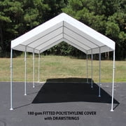 King Canopy True 10' x 20' Universal Canopy, 1 3/8-Inch Steel Frame, 8 Leg, White